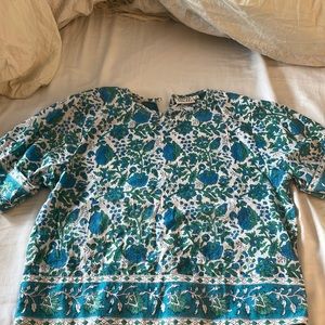Indian block print cropped t shirt from j crew